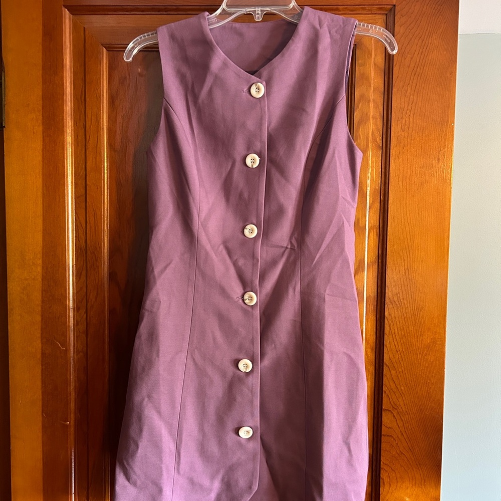 OGL A-line Button-up Mini Dress with Princess Seams